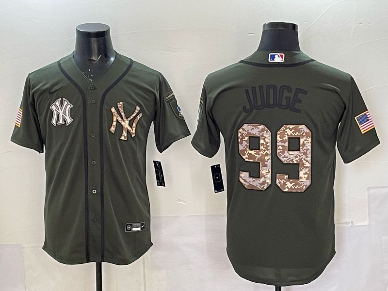 Men 2025 New York Yankees #99 Judge Green camo Nike MLB Jersey style 02